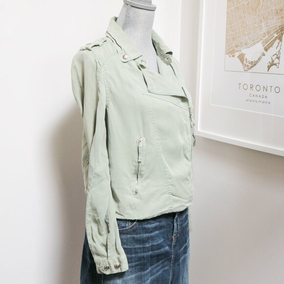 BLANK NYC Pastel Green Light Moto Jacket - Picture 3 of 9